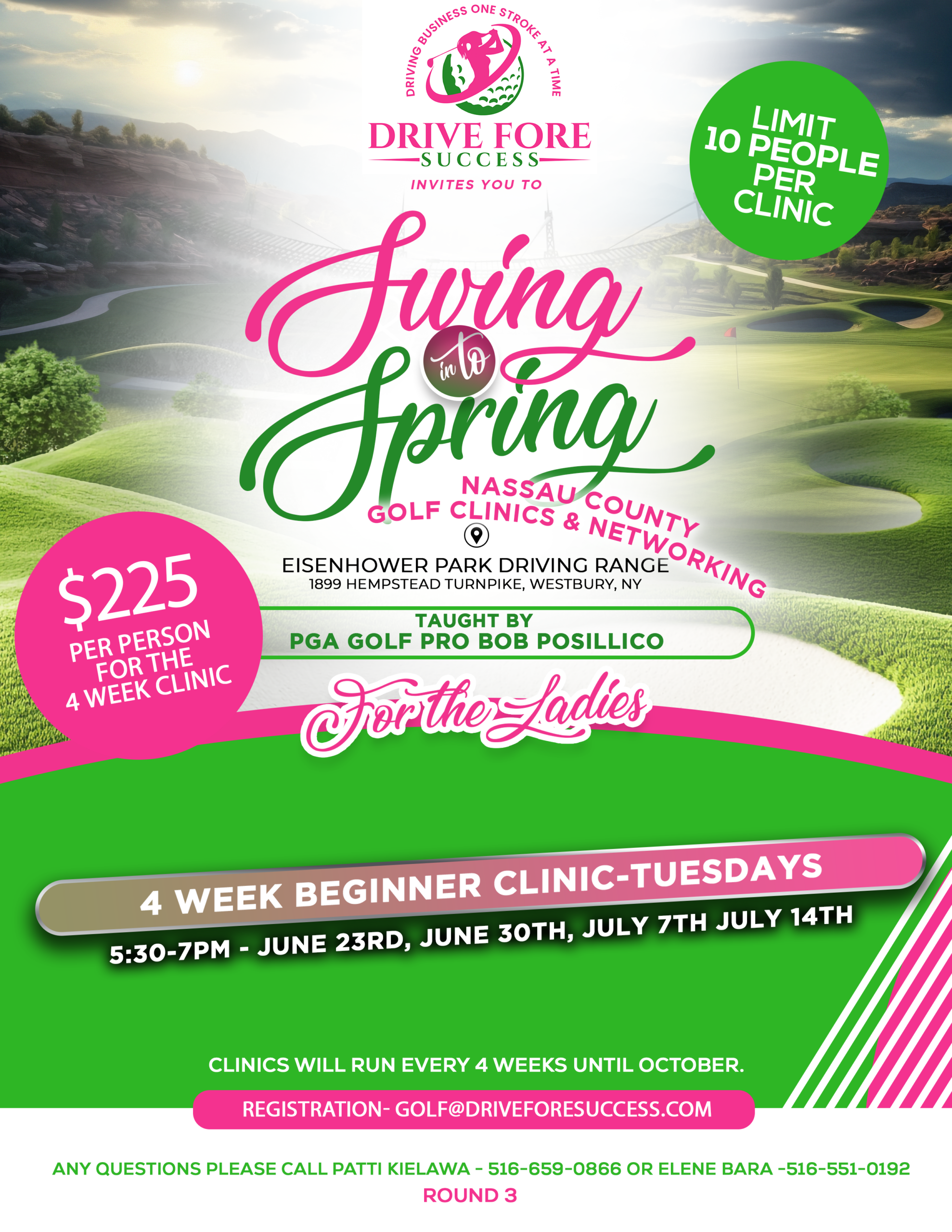 Golf Clinic - Eisenhower Park - Spring 2026 - Round 3